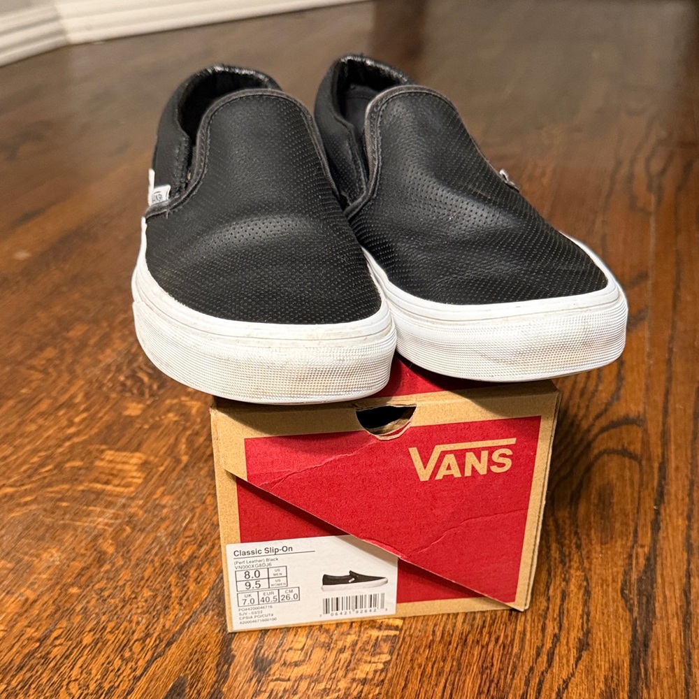 Vans Perforated Black Slip-ons